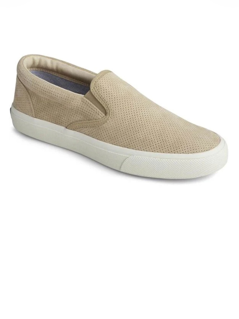 Sperry striper plush wave slip on sneaker suede tan mens size 11 new